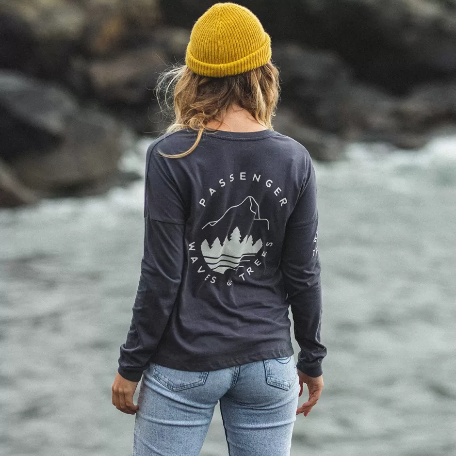 Women Passenger Tops & T-Shirts | Best Sellers | Big Leaf Recycled LS T-Shirt