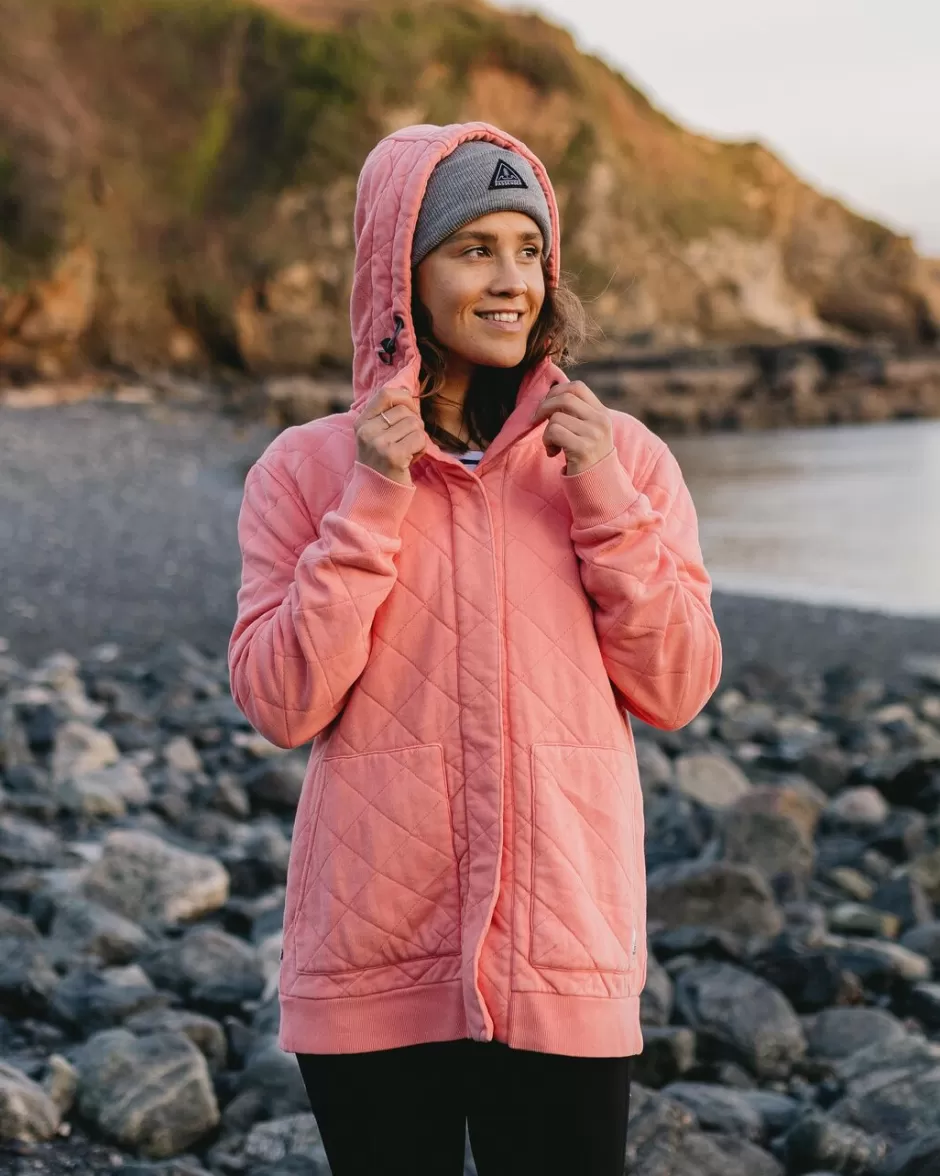 Women Passenger Hoodies & Sweatshirts | Activewear | Clementine Recycled Quilted Popper Up Hoodie