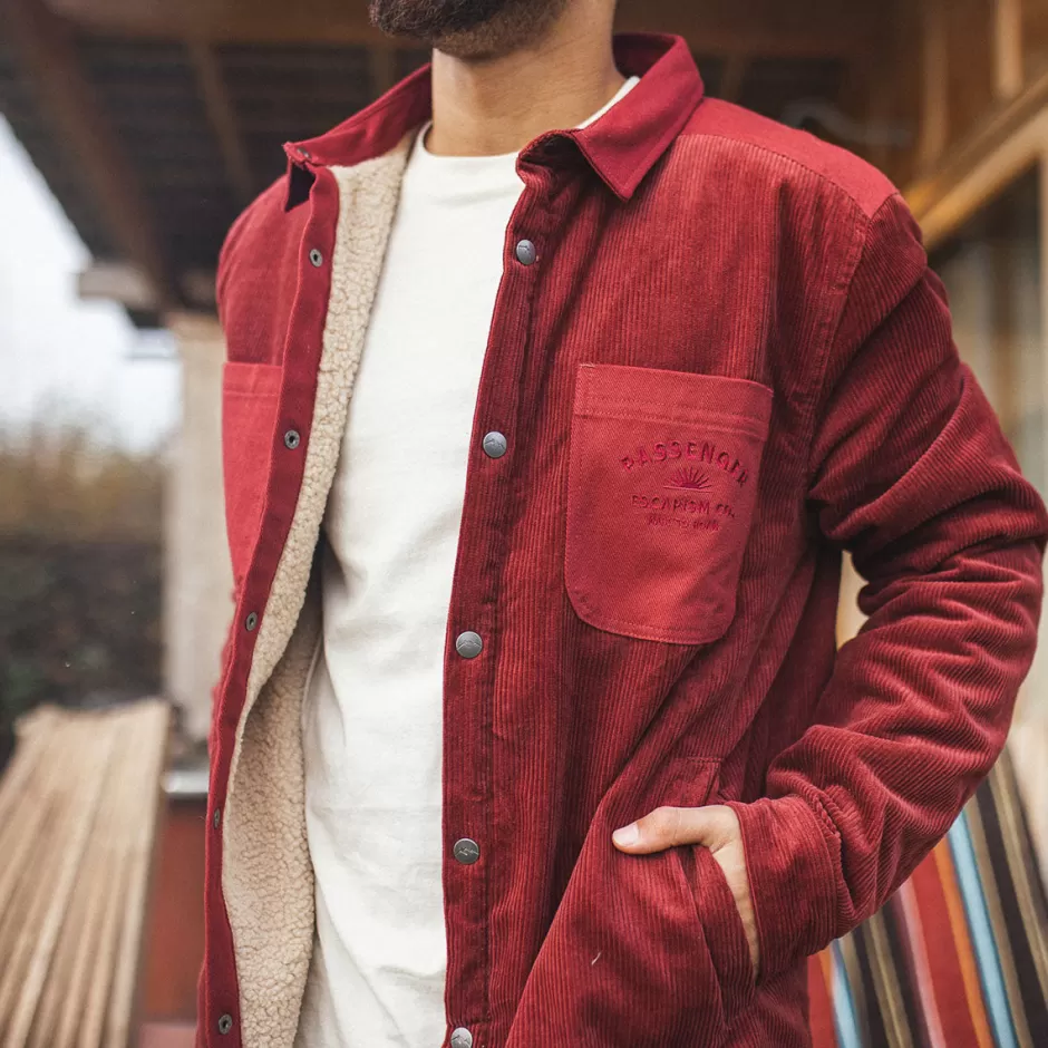 Passenger Shirts | Overshirts | Kodiak Sherpa Lined Cord Overshirt