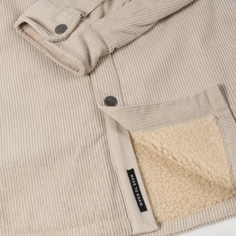 Passenger Shirts | Overshirts | Kodiak Sherpa Lined Cord Overshirt