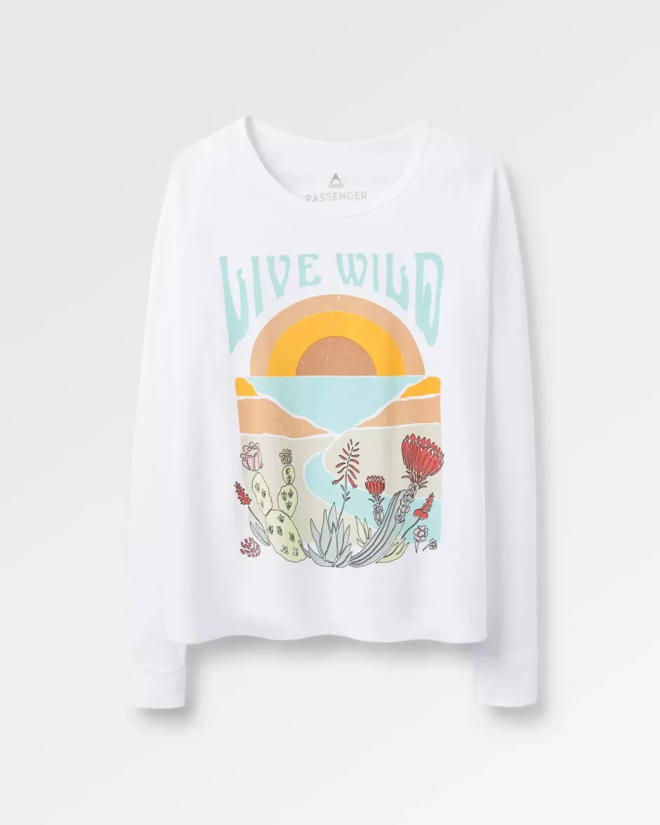 Women Passenger Tops & T-Shirts | Women's Outlet | Live Wild Recycled Cotton LS T-Shirt