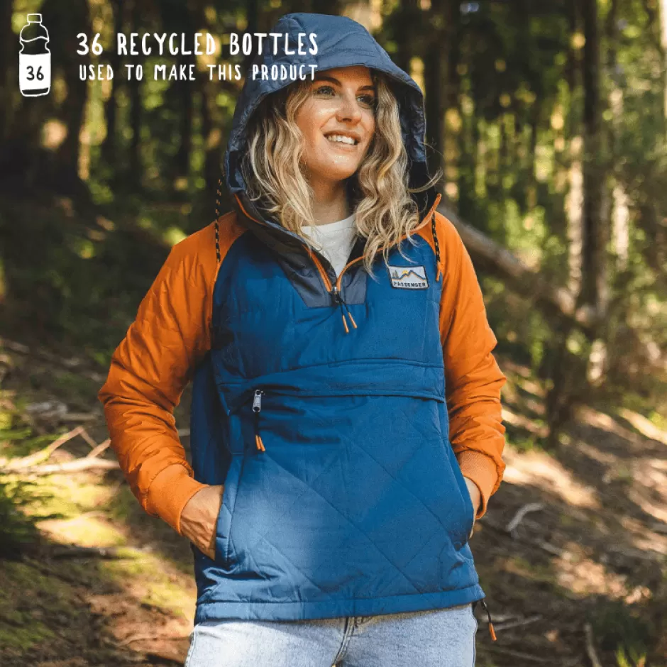 Women Passenger Water Resistant | Insulated | Ocean Recycled Insulated 1/2 Zip Jacket