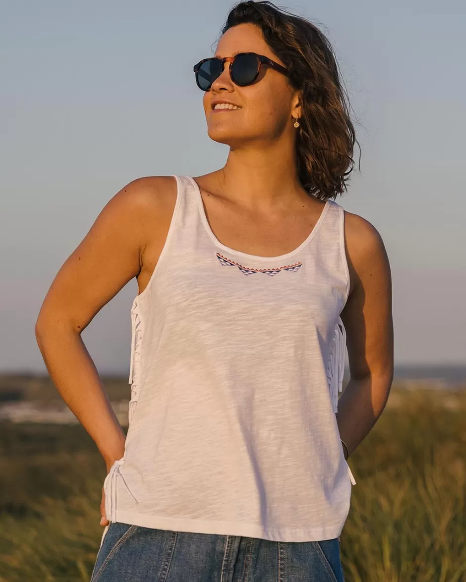 Women Passenger Tank Tops | Women's Outlet | Poppy Recycled Cotton Tassel Tank Top