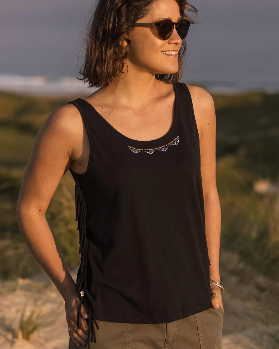 Women Passenger Tank Tops | Tops & T-Shirts | Poppy Recycled Cotton Tassel Tank Top