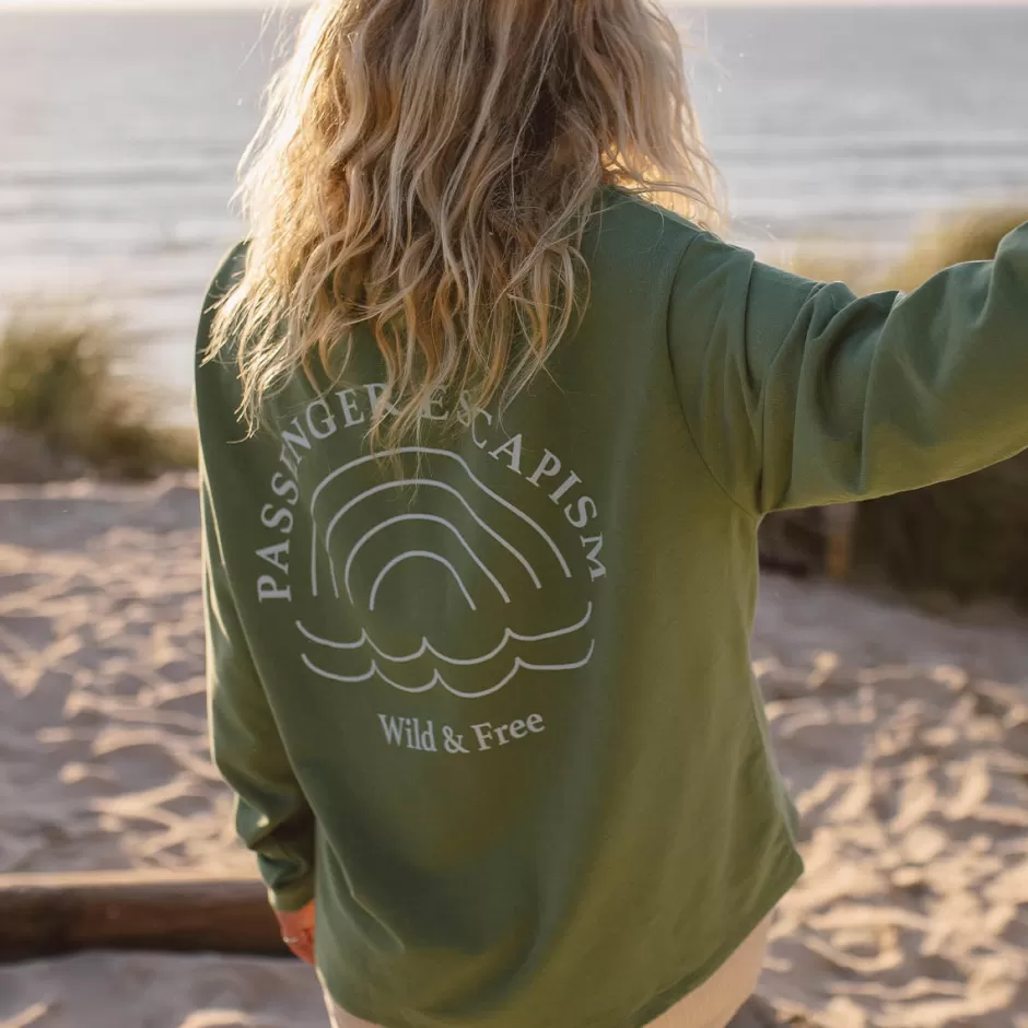 Women Passenger Hoodies & Sweatshirts | Rainbow Recycled Cotton Oversized Sweatshirt