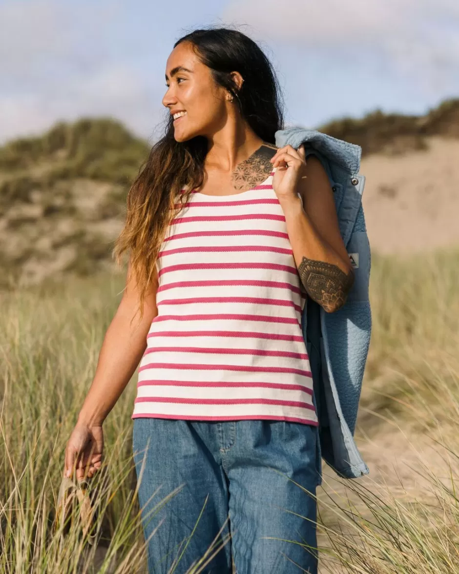 Women Passenger Tops & T-Shirts | Women's Outlet | Sage Stripe Vest